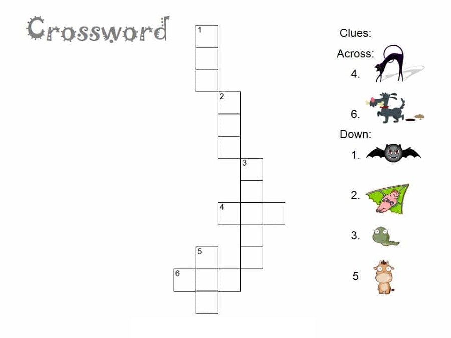 very easy crossword puzzles for kids