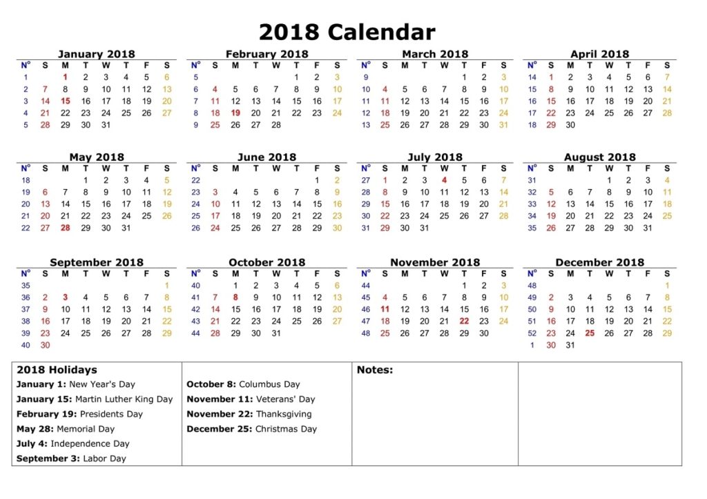 2018 Monthly Calendars Printable Activity Shelter