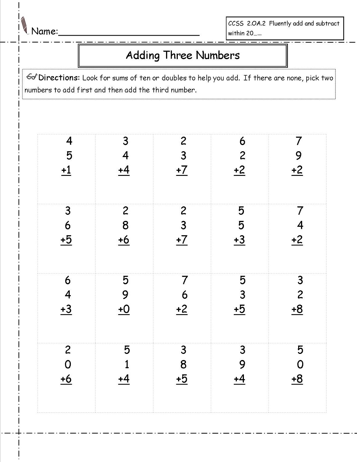 addition-sheets-for-2nd-grade