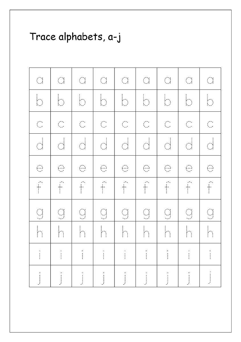 alphabet tracing simple