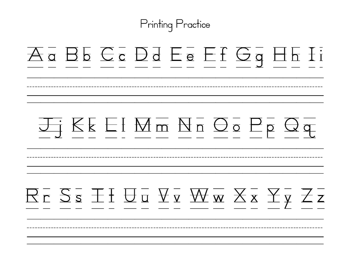 capital and lowercase letters practice