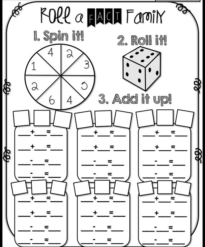 Fact Family Practice Sheets | Activity Shelter