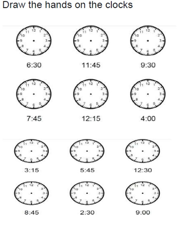 time elapsed worksheet draw