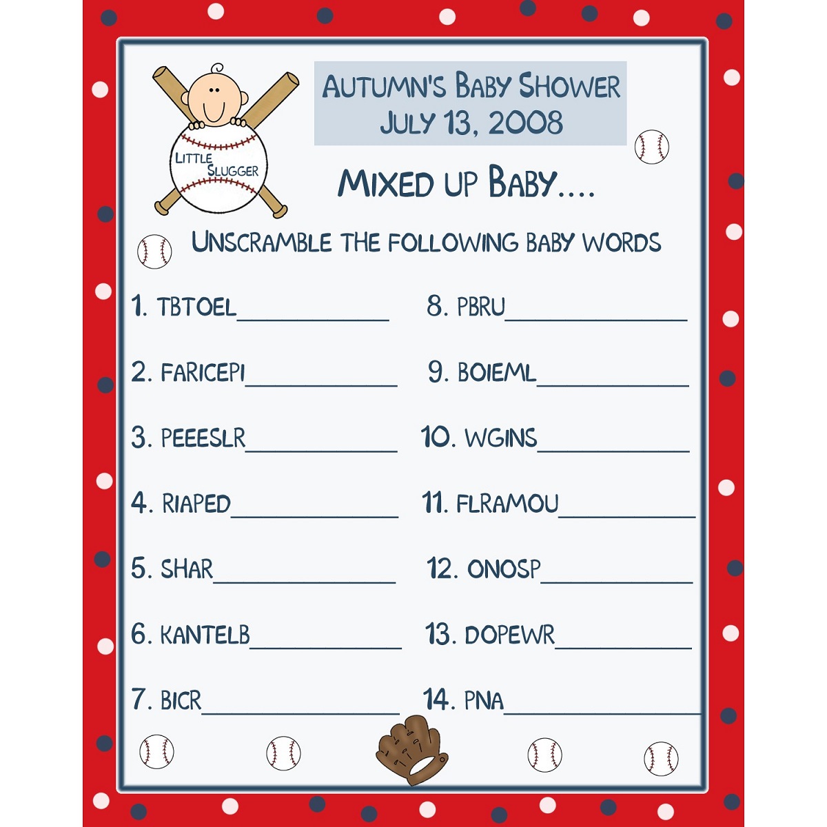 baseball word games printable