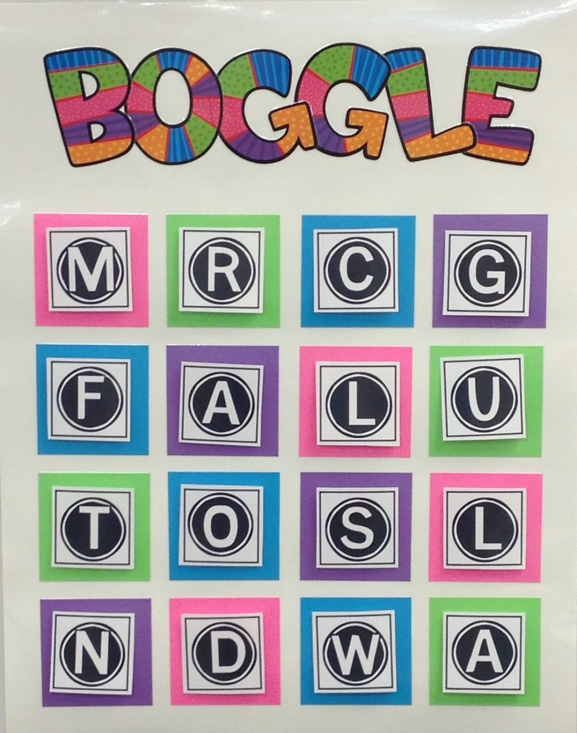 Fun Boggle Word Games Activity Shelter