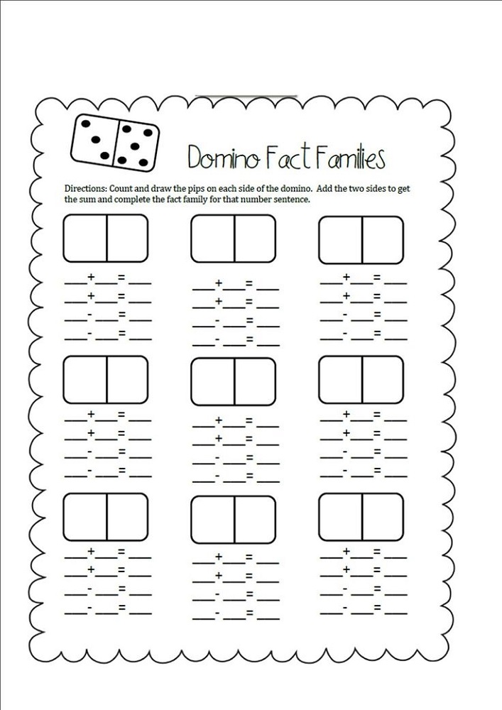 Fact Families Worksheets First Grade | Activity Shelter