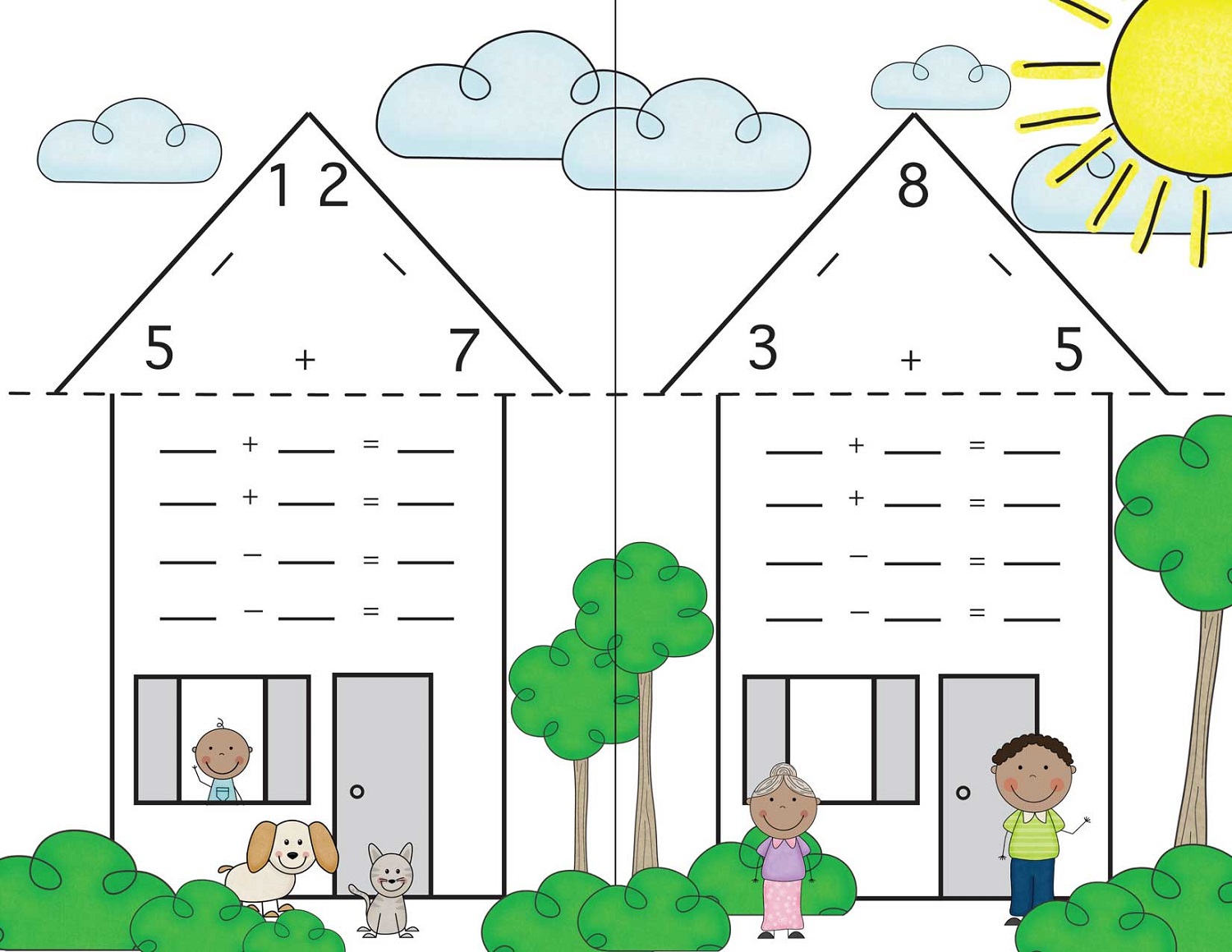 Fact Family Numbers Worksheets Activity Shelter