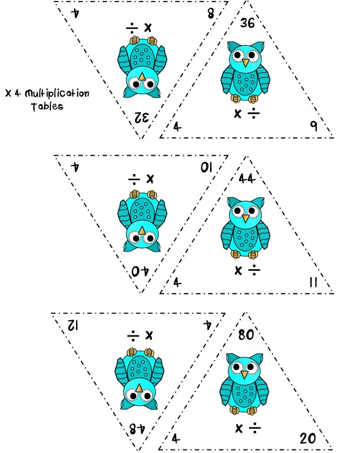 fact family triangle printable