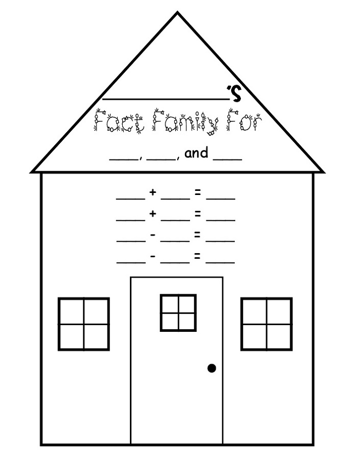 fact family triangle template