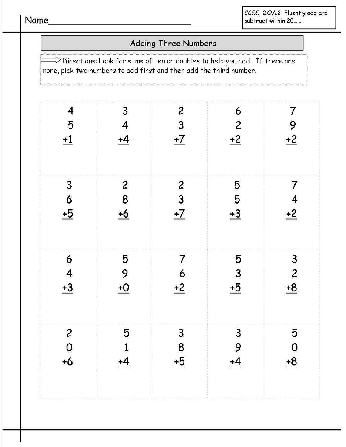free math worksheets for kids