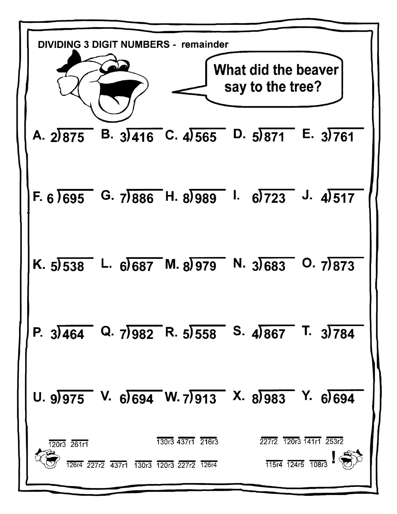 math worksheet grade 5