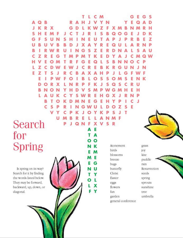 may word search spring