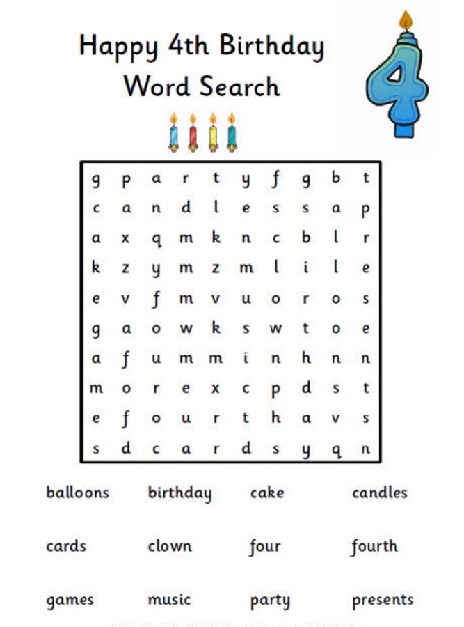 Word Search By Birthday Activity Shelter Word Search By Birthday Activity Shelter