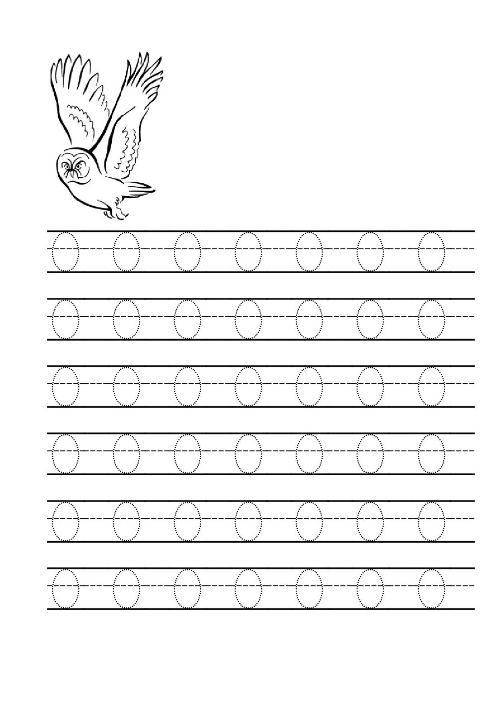 tracing letter o worksheets practice