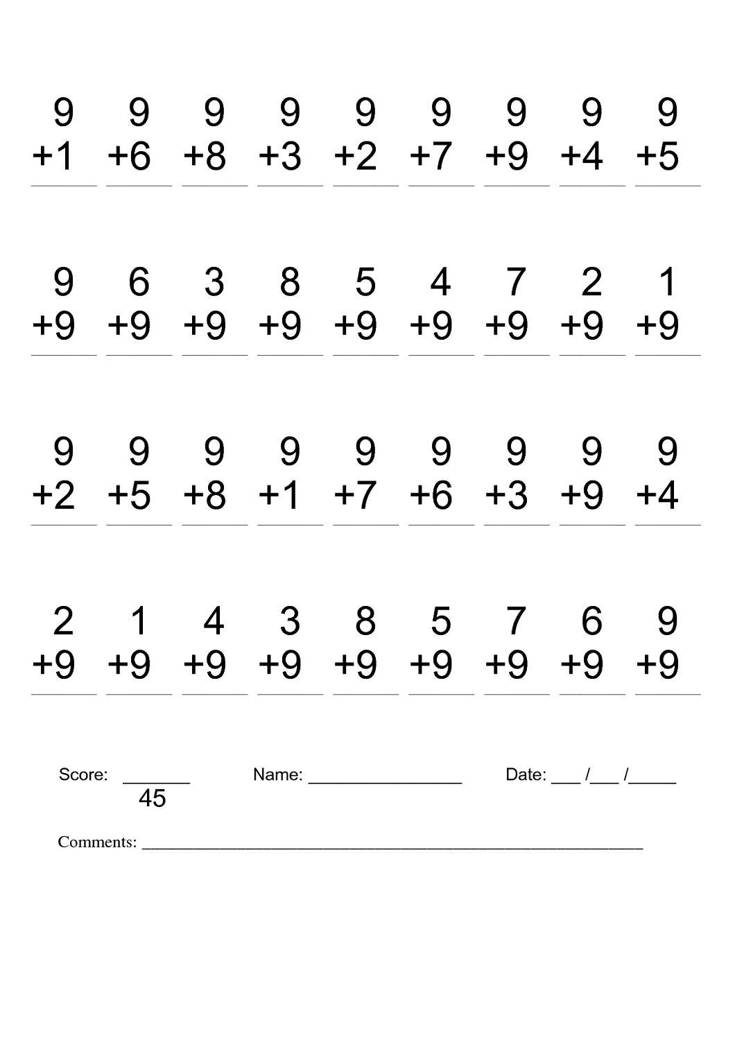 free 2nd grade math worksheets easy