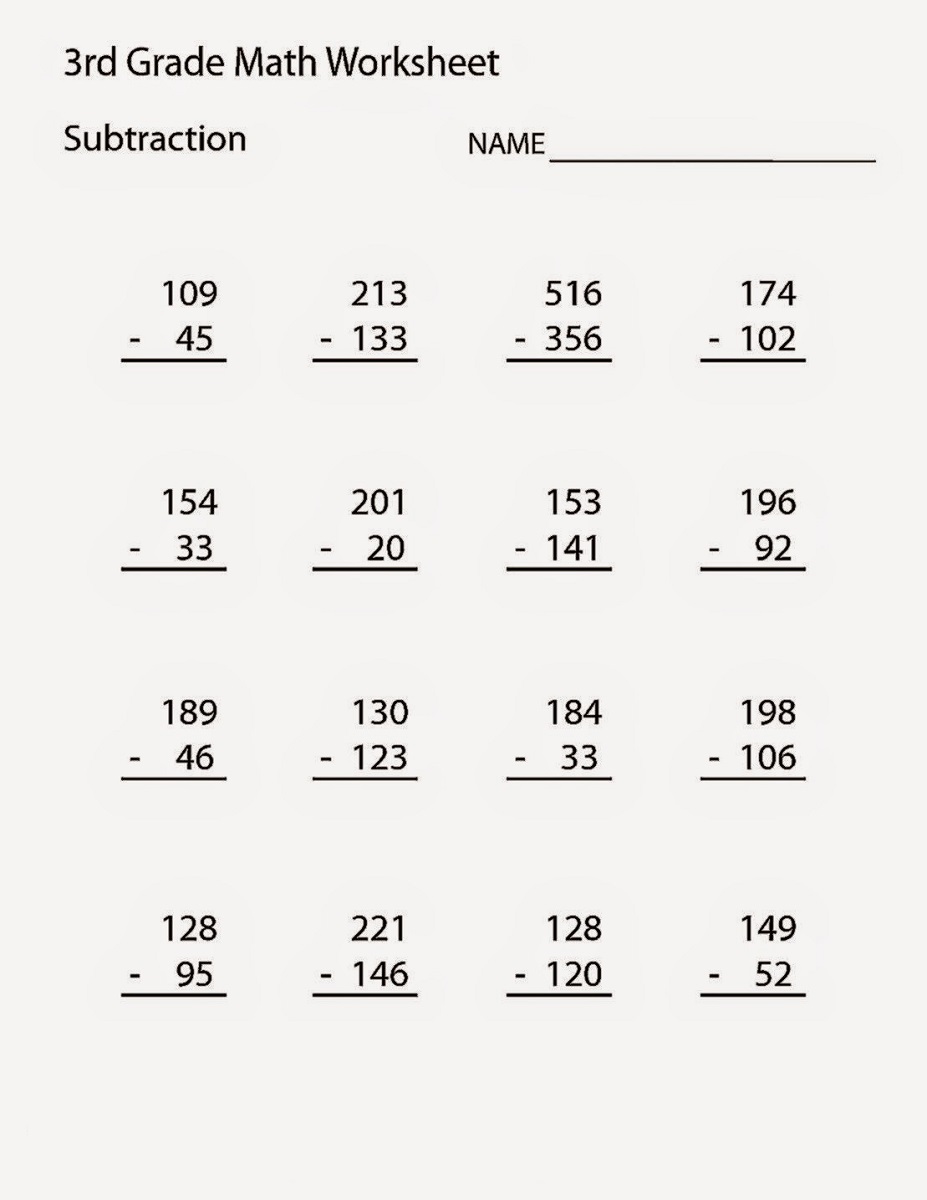 free 3rd grade math worksheets printable