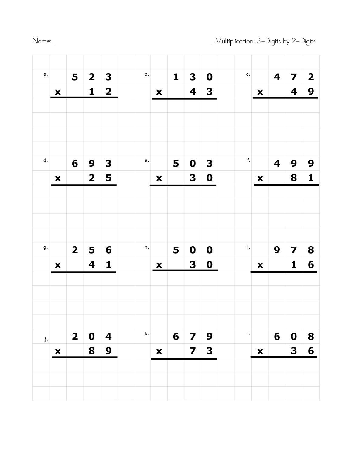 free 3rd grade math worksheets to print