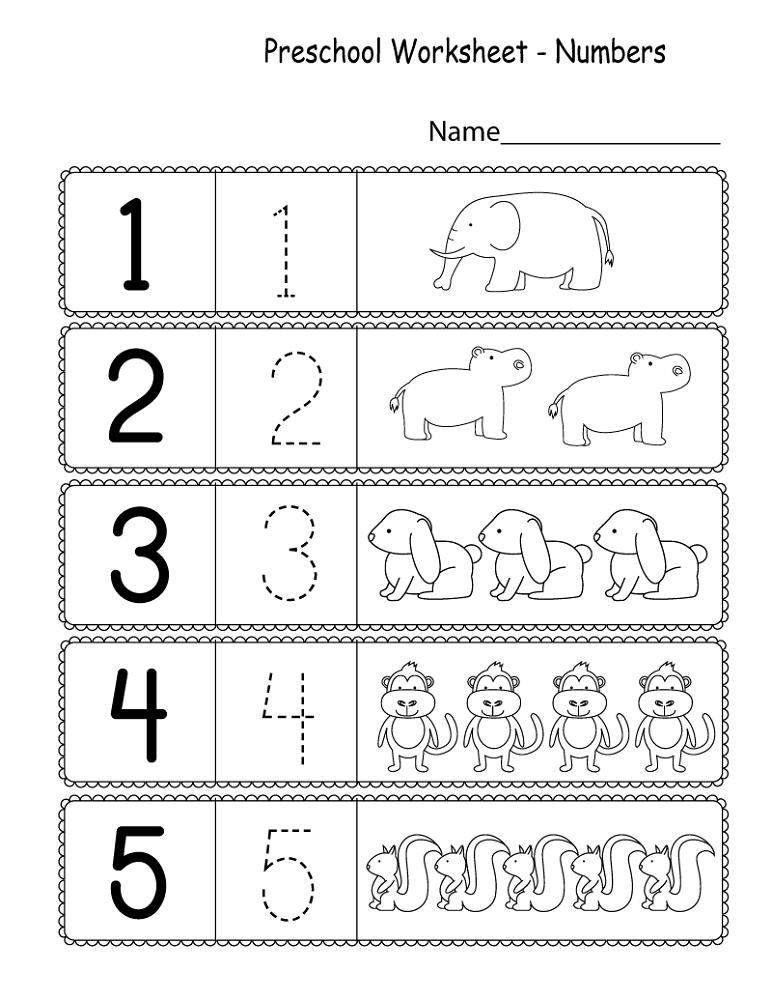 Kindergarten Number Worksheets Free Printables