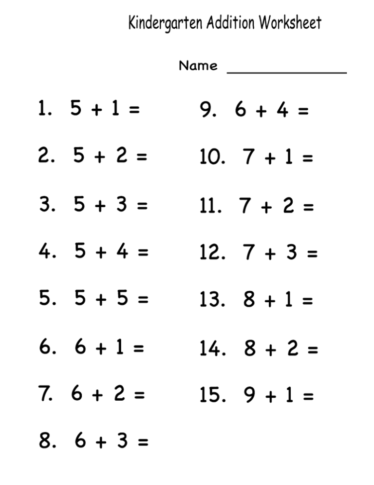 K2 English Worksheets Pdf