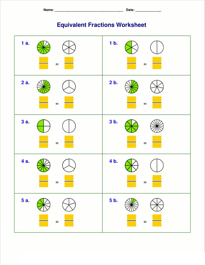 homeschool worksheets fraction