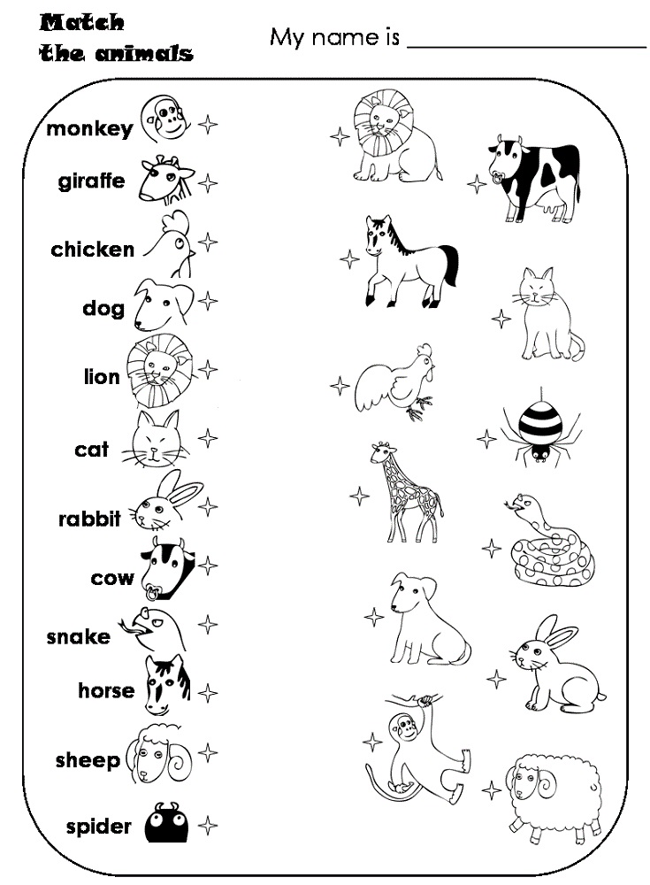 Animals Free Printable Worksheets