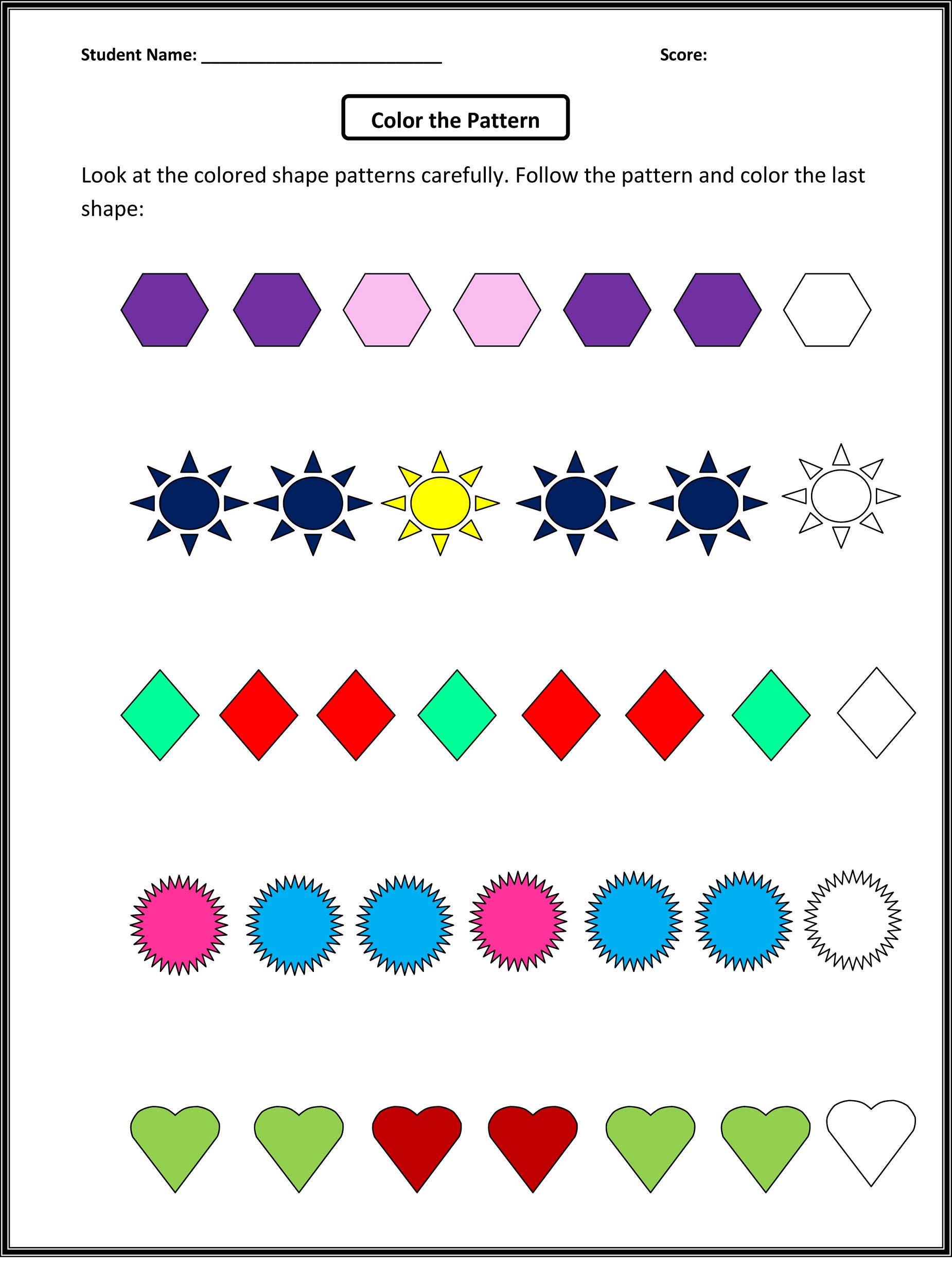 kids activity sheets printable