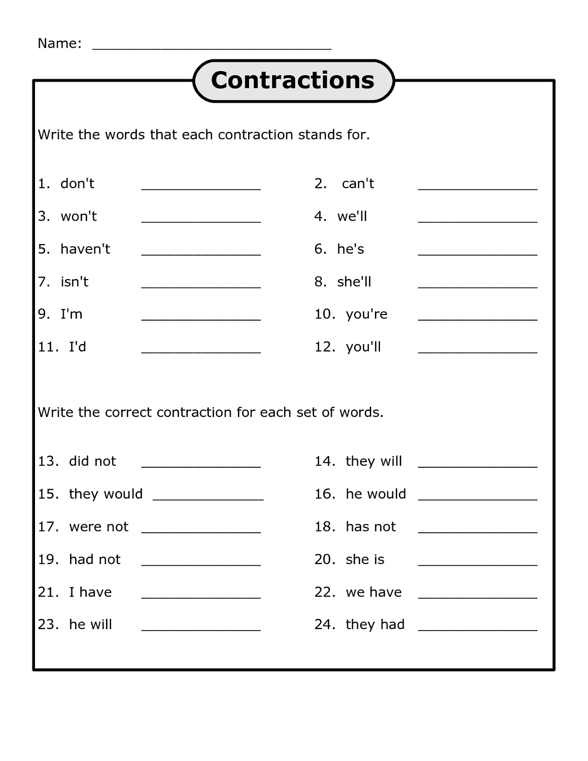 Free Educational Worksheets | Activity Shelter