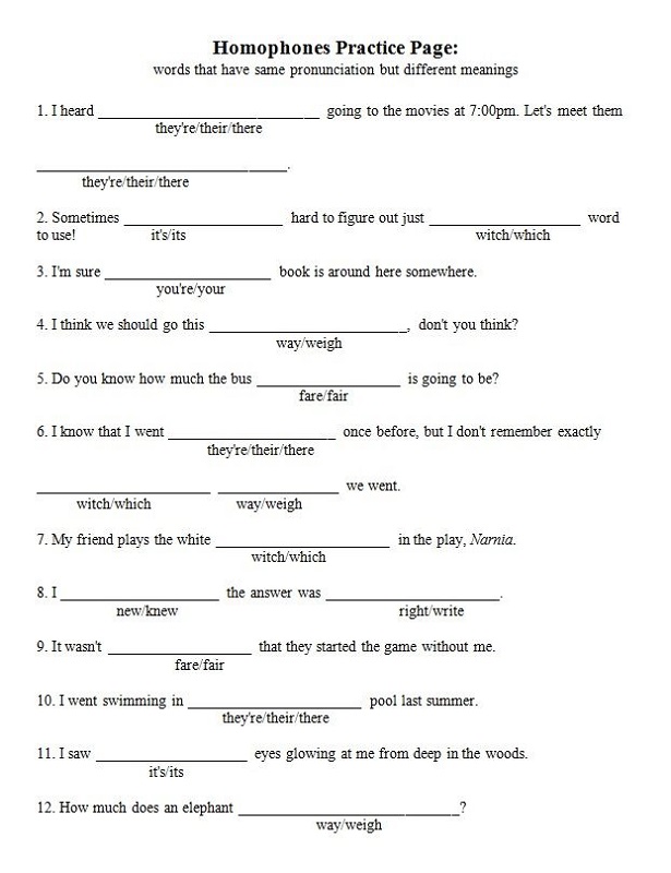 Homeschool English Worksheets 3rd Grade