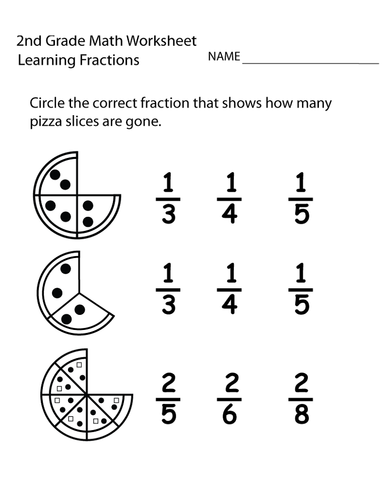 free math printables pizza