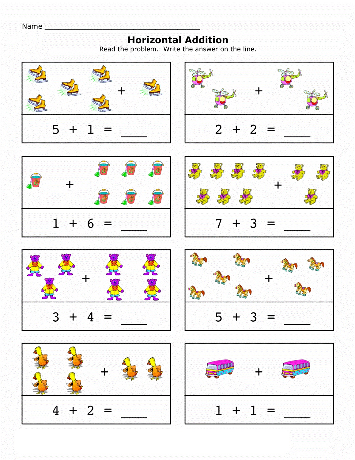 free math printables sheet