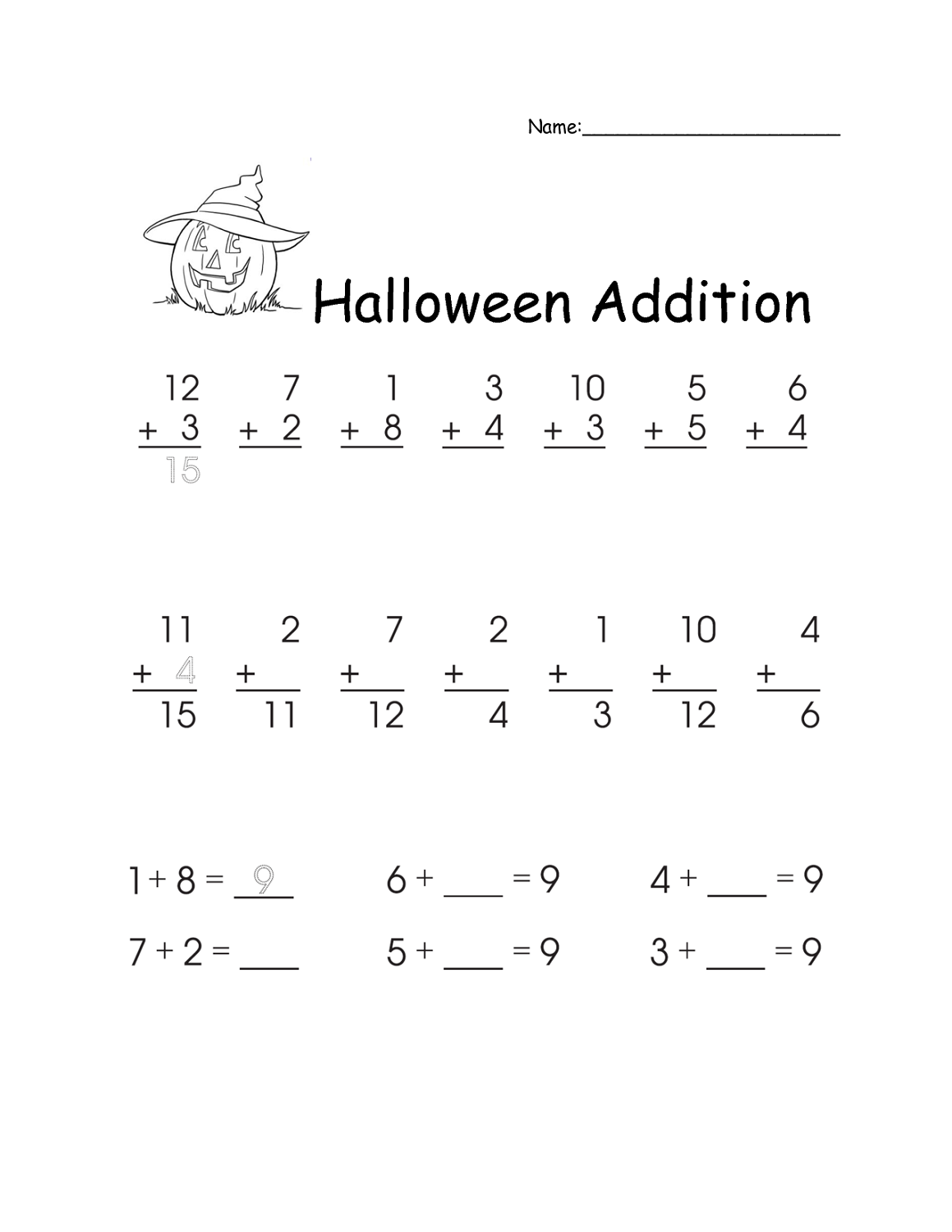 Free Math Worksheets for 1st Grade | Activity Shelter