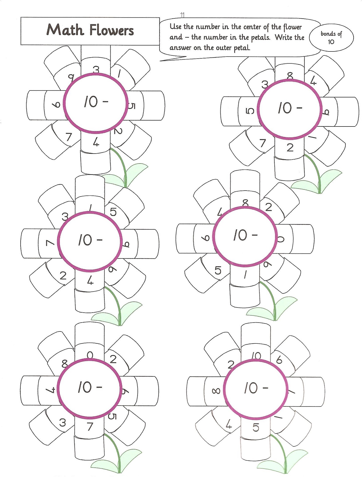 free maths worksheets ks2 flowers