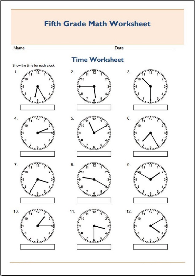 Grade 5 Math Worksheets | Activity Shelter