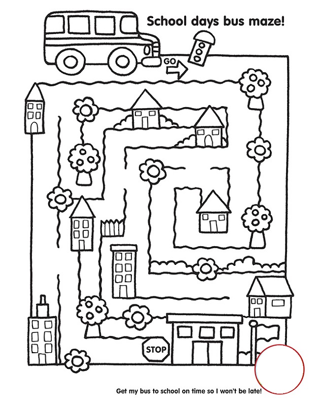 free school worksheets maze