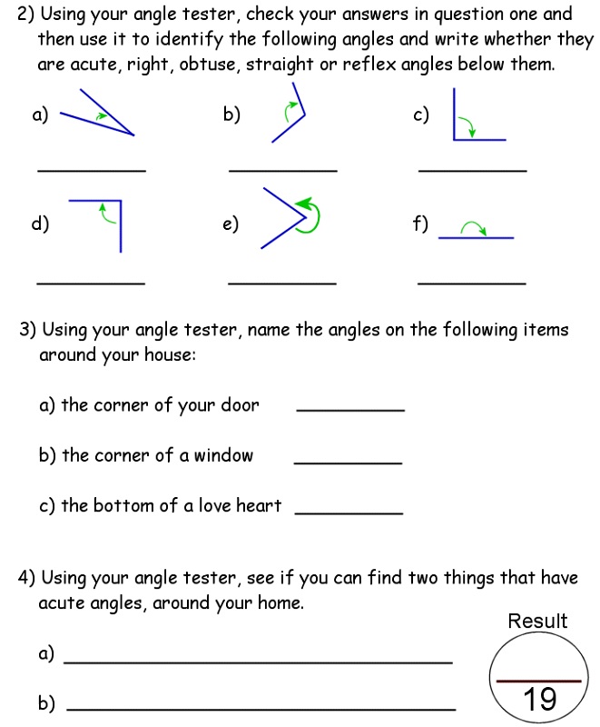 maths for year 5 free worksheets angle