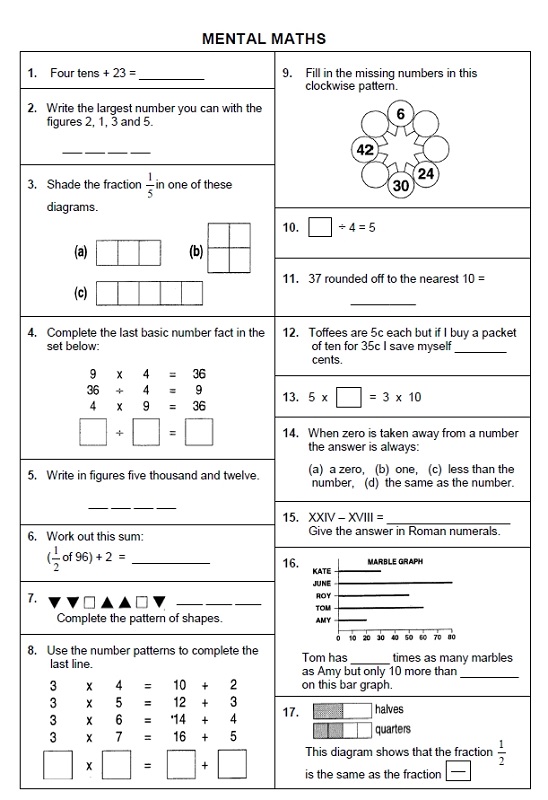 maths for year 5 worksheets activity shelter