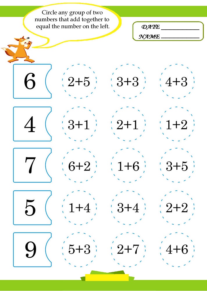 maths sums for kids easy