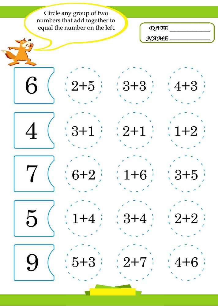 Math Sums for Kids Printable | Activity Shelter