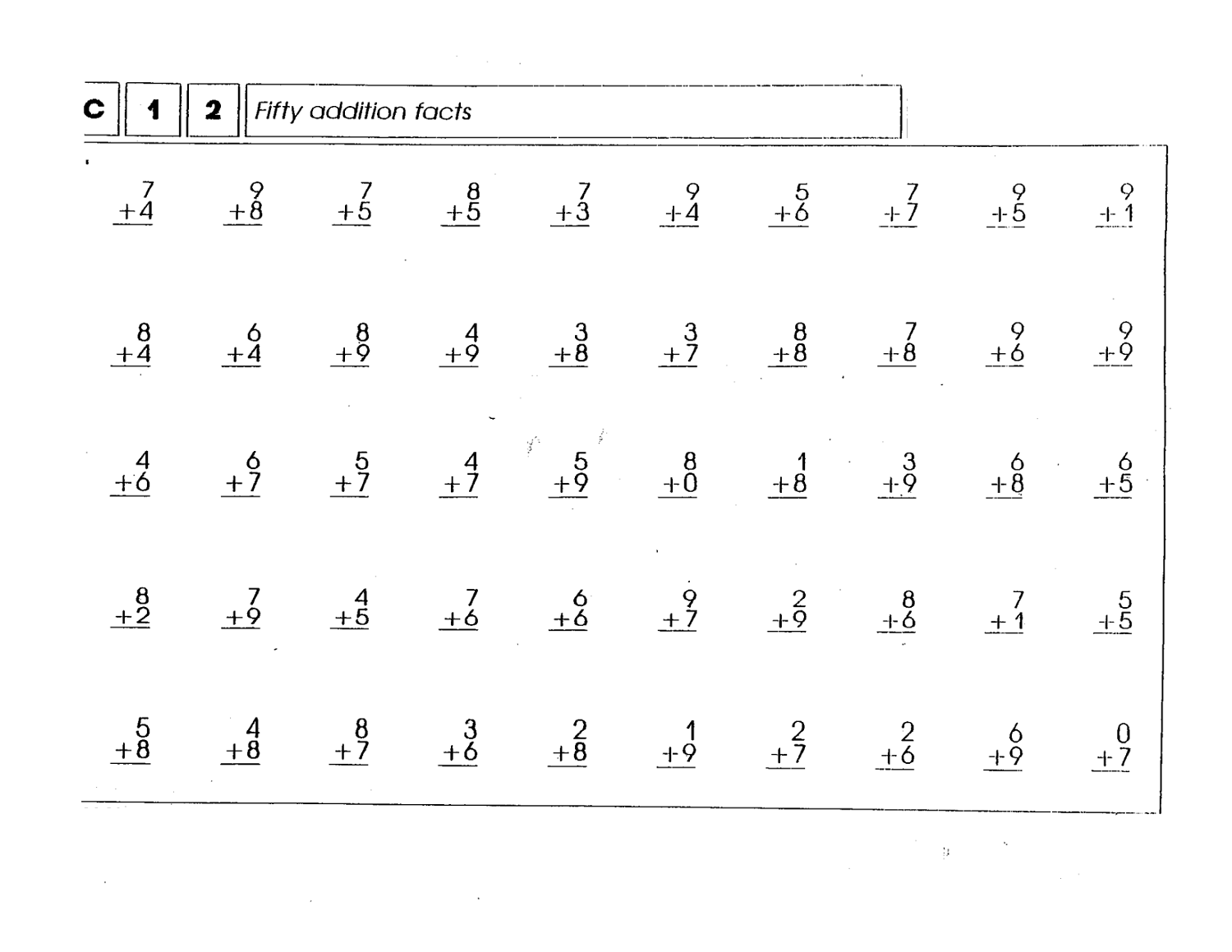 print math addition