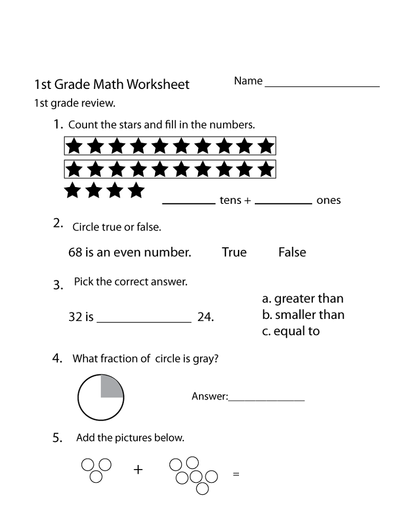 print math sheet