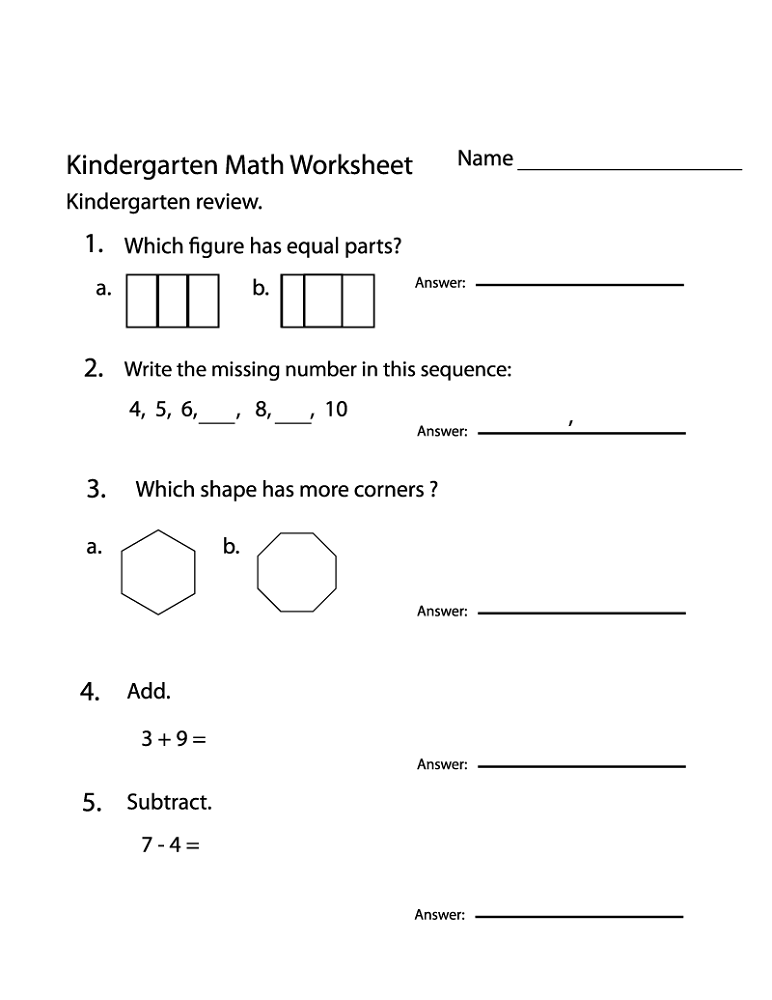 free math practice sheets printable