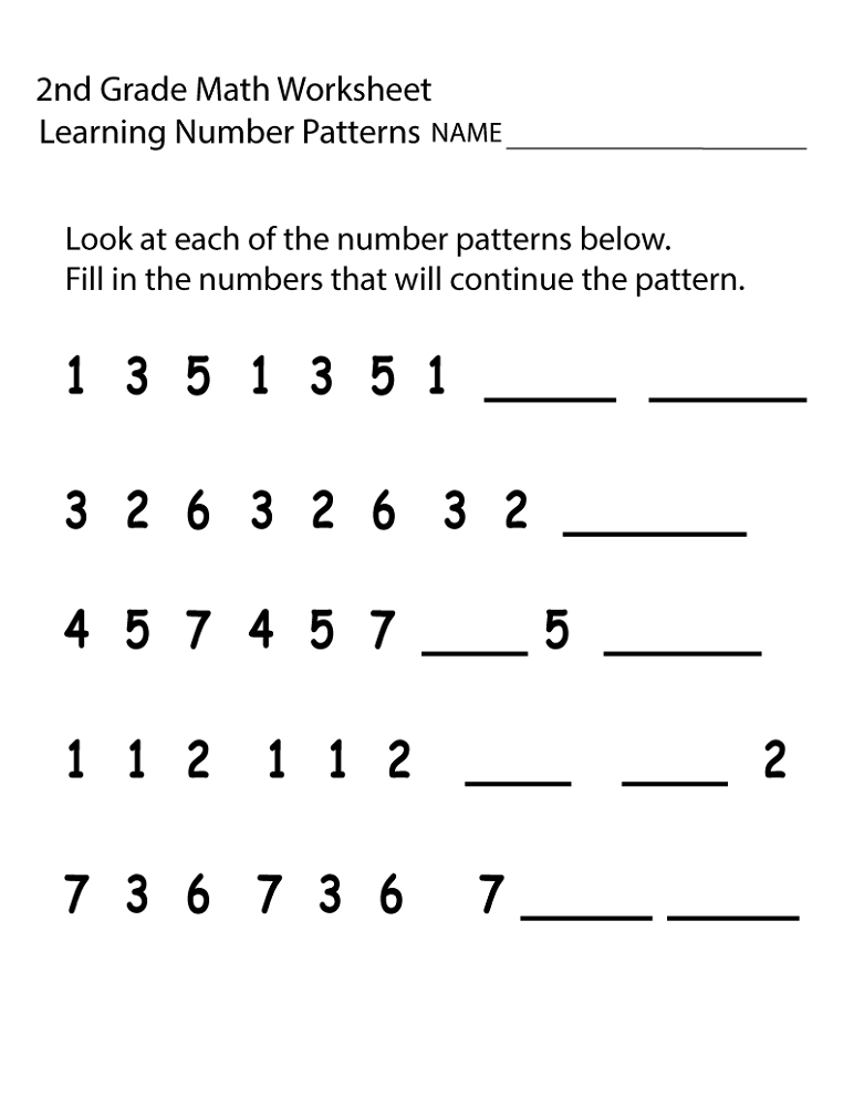 free printable math sheets 2nd grade