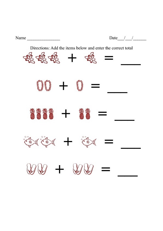free printable math sheets preschool