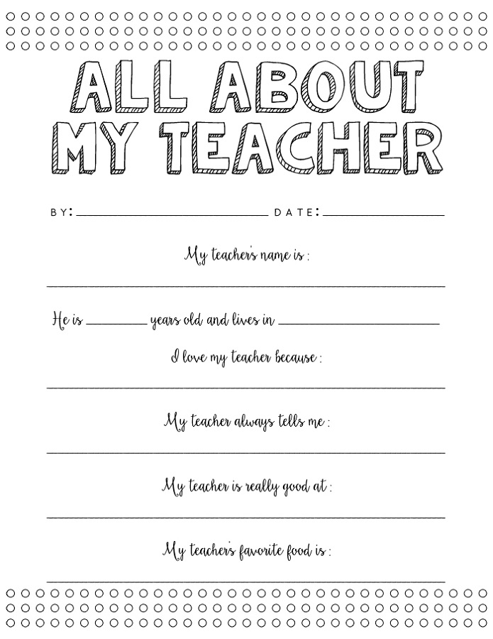 free printables for teachers all about