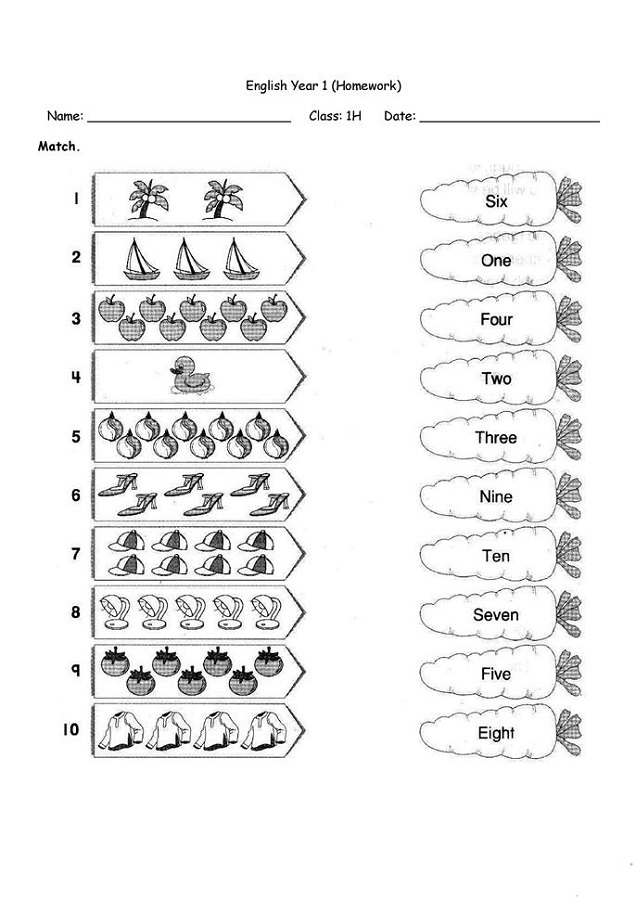 Numbers Worksheets For Primary