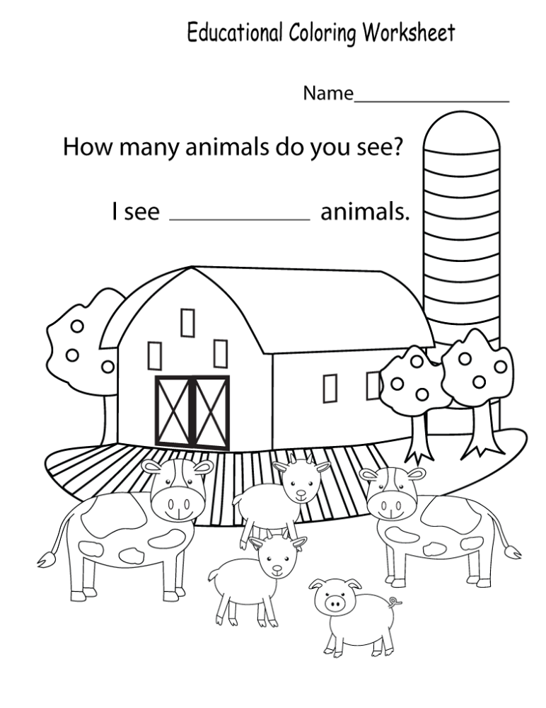 toddler learning activities printable free animal