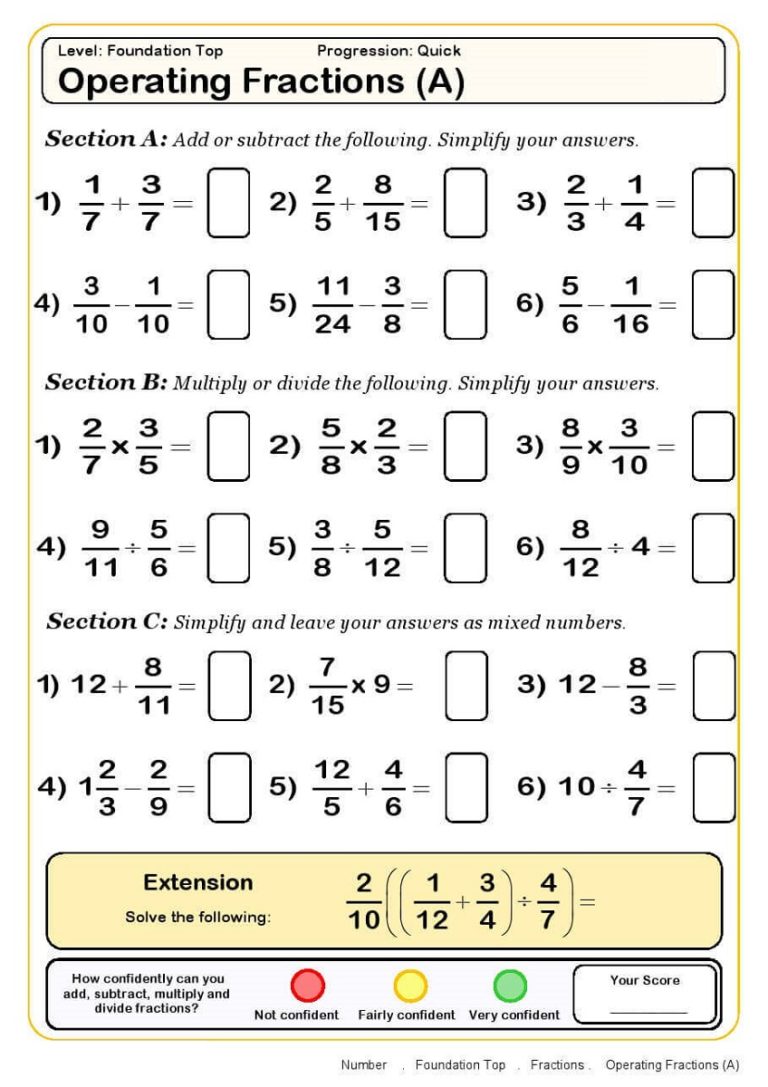 maths homework sheet