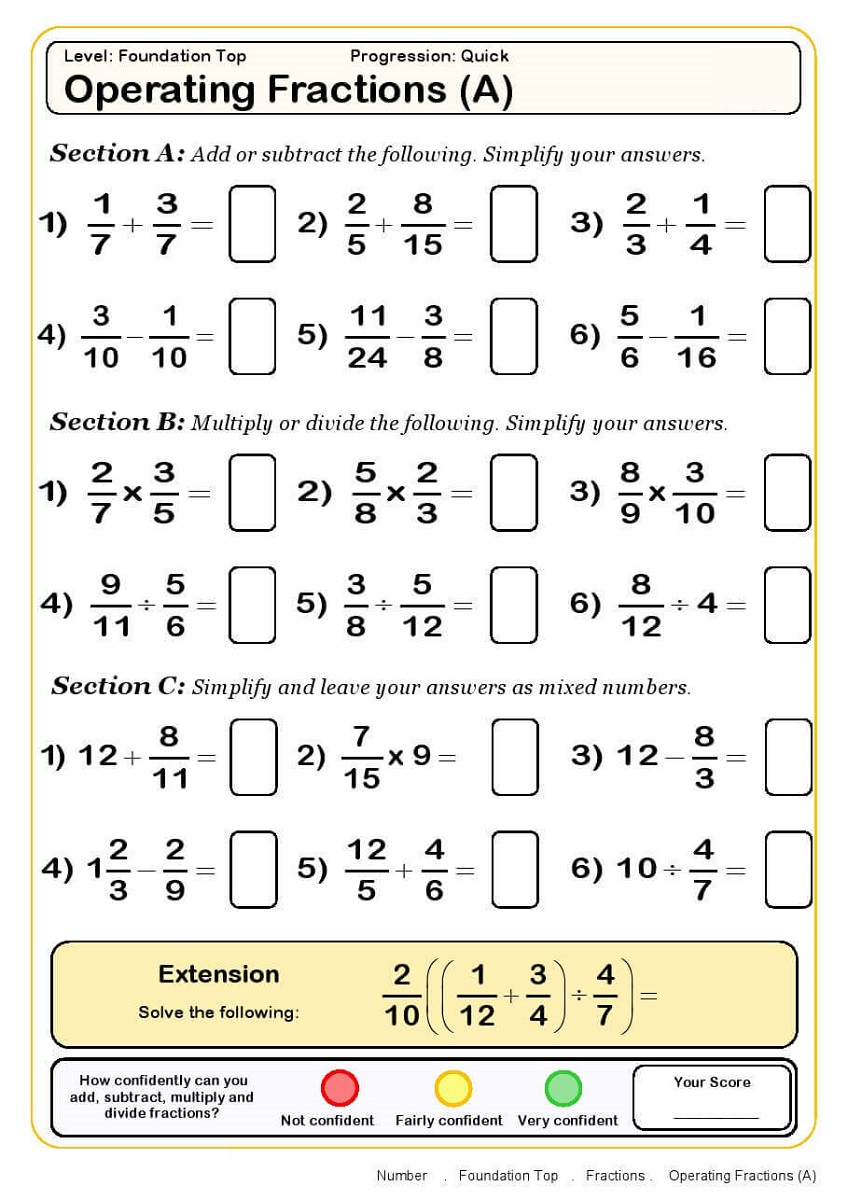 math homework year 4