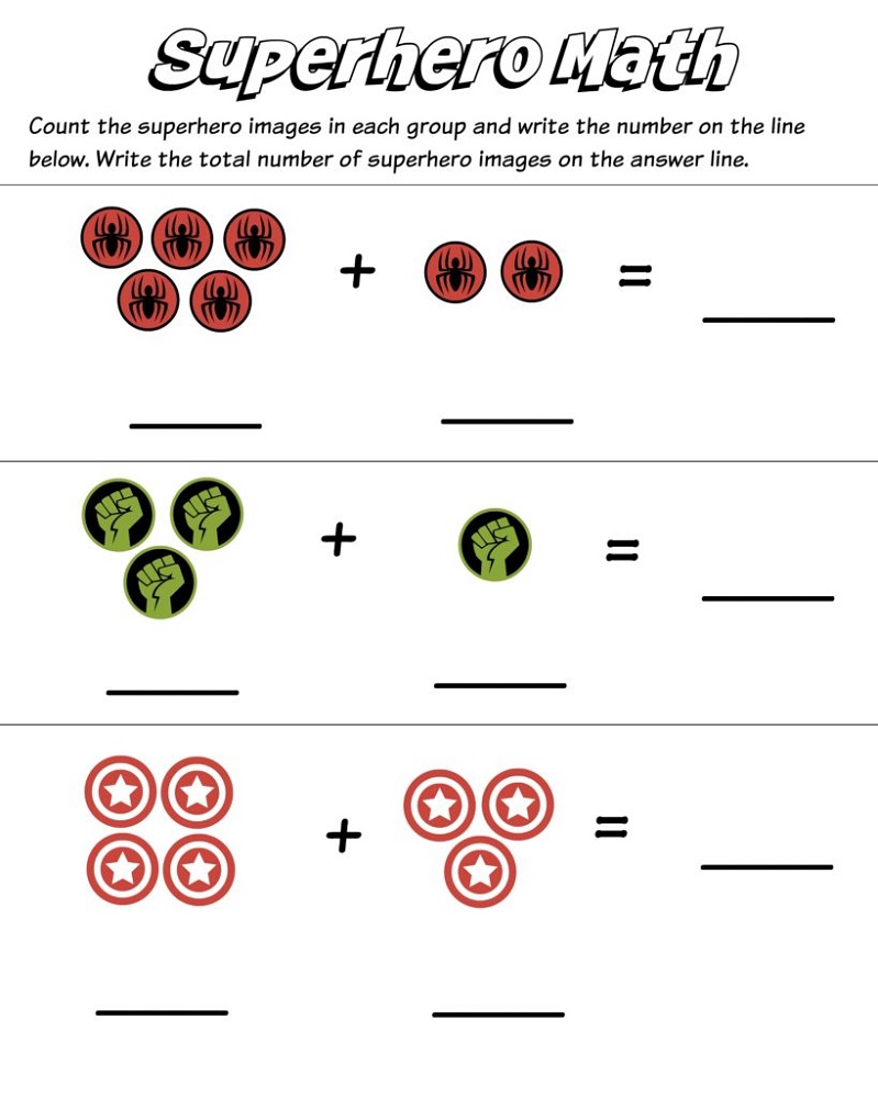 free math printouts addition