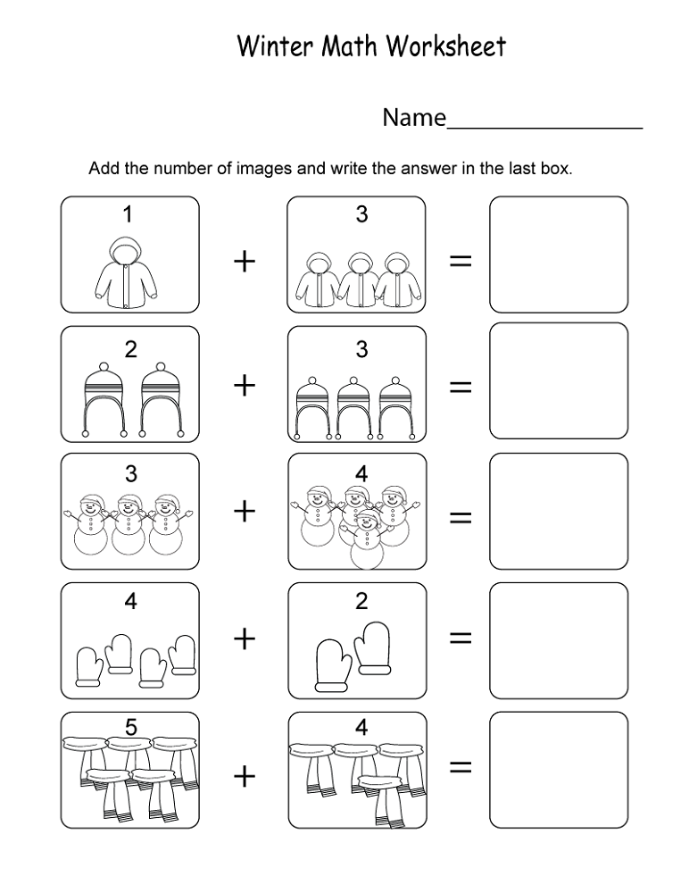 free math printouts for kids